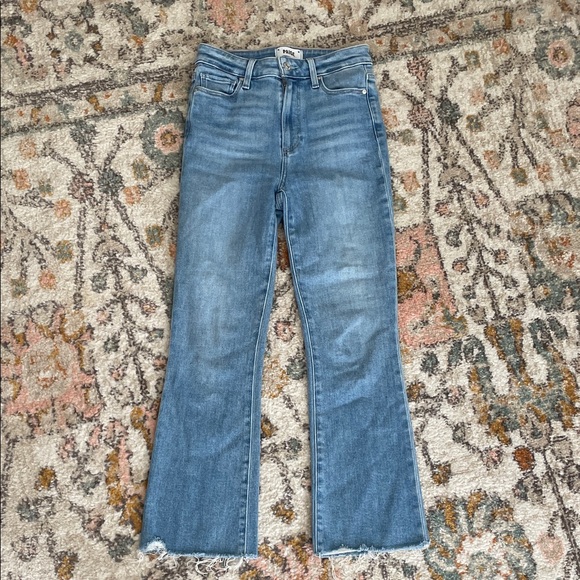 PAIGE Denim - PAIGE Petite Claudine Light Blue Flare Jeans